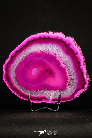 20385 -  Extremely Beautiful 5.27 Inch Brazilian Agate Slice (Chalcedony Geode Section)