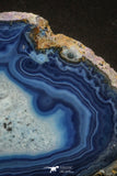 20391 -  Extremely Beautiful 5.88 Inch Brazilian Agate Slice (Chalcedony Geode Section)