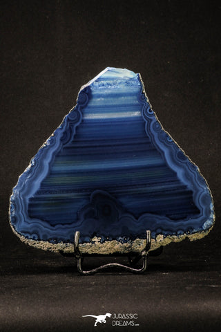20392 -  Extremely Beautiful 5.07 Inch Brazilian Agate Slice (Chalcedony Geode Section)