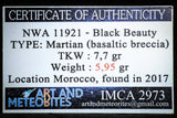 21536 - Top "Black Beauty" NWA 11921 MARTIAN METEORITE Polymict Breccia 5.95g