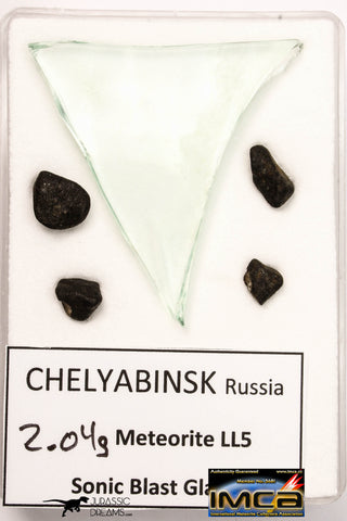 21672 - Lot of Official Chelyabinsk LL5 Type Chondrite Meteorites 2.04 g