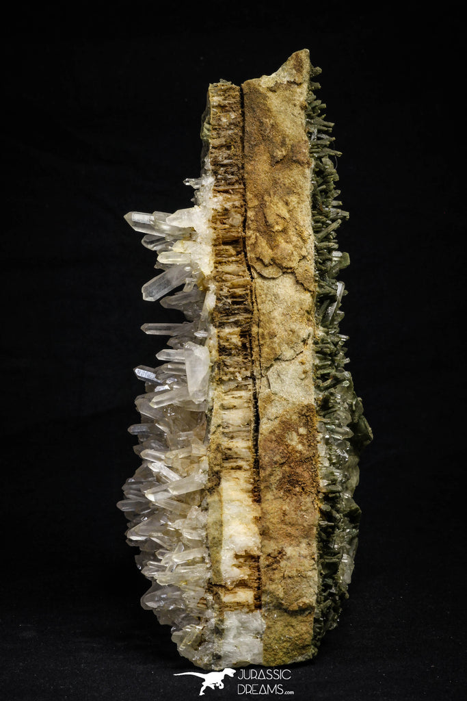 21576 - Museum Grade 8.27 Inch Quartz Crystals + Epidote in Matrix - Imilchil (Morocco)