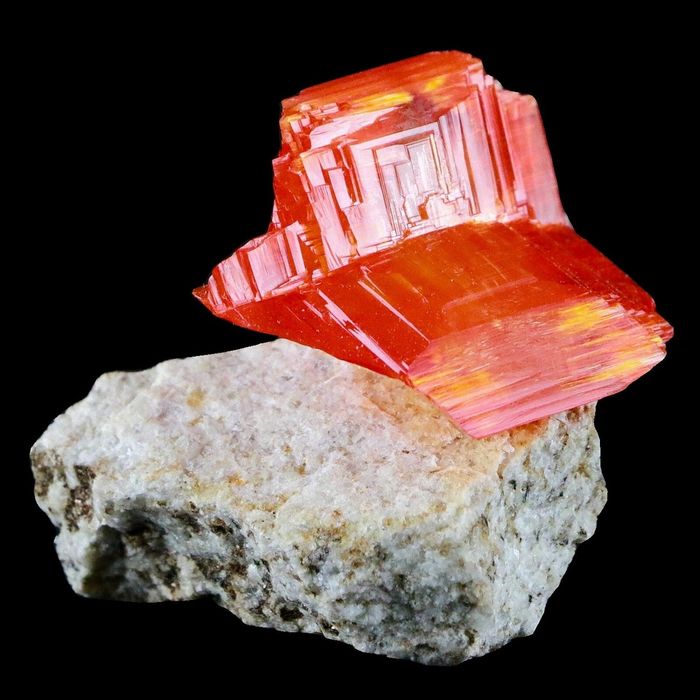 10100 - Stunning Bright Orange Arcanite Crystal Mineral Specimen From Poland