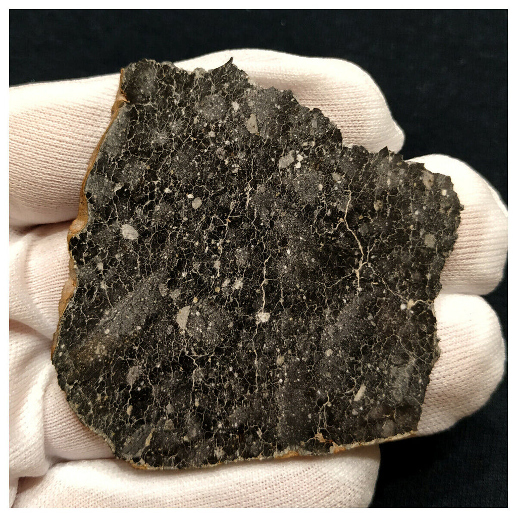 10071 - "Night Sky" Lunar Meteorite Slice "NWA 13951" Feldspathic Breccia 20g