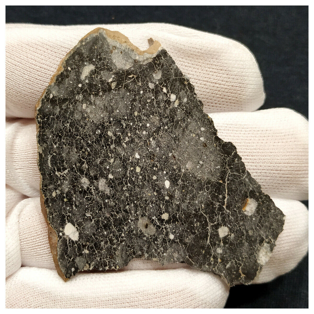 10072 - "Night Sky" Lunar Meteorite Slice "NWA 13951" Feldspathic Breccia 15g