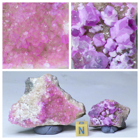 L223 - Pink Cobaltoan Calcite Crystals on Matrix Bou Azzer Mine (South Morocco) - Order Candace