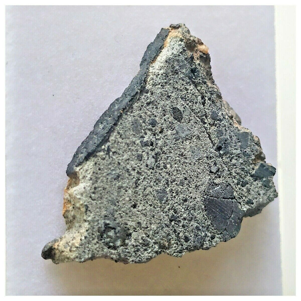 14006 A30- Beautiful "Aydar 004" HED Meteorite Brecciated Eucrite 4.80g Crusted Slice